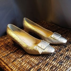 Roger Vivier vintage silver rhinestone buckle heel